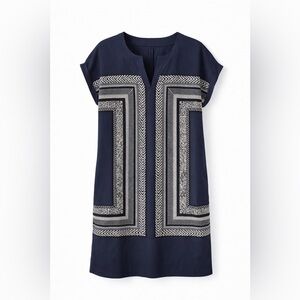 Cynthia Rowley Blue and White Silk Shirt Dress